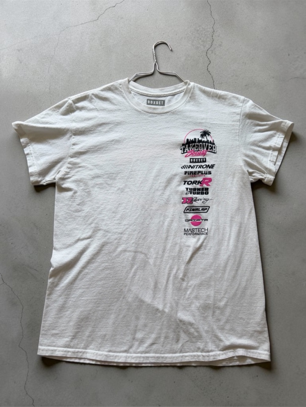 Boxset White 'Takeover' Graphic Short Sleeve Tee